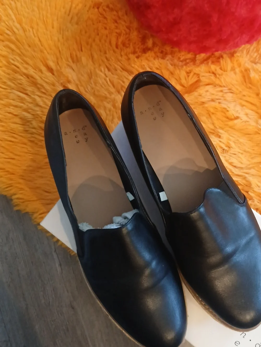 a new day Black Slip-On Espadrille Platform Loafers